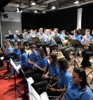 Dechový orchestr v Knihovně města Hradce Králové